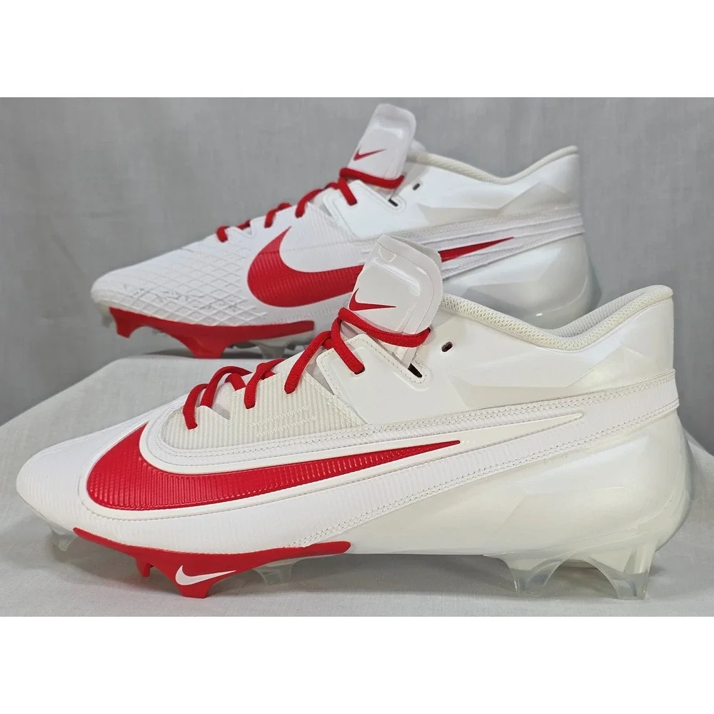 Nike Vapor Edge Elite 360 2 White University‎ Red Football Cleats Size 16